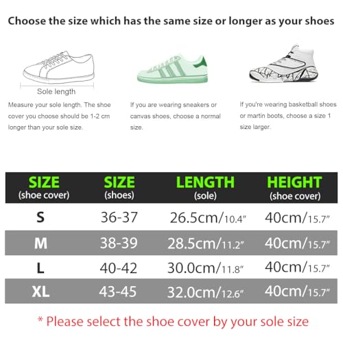 PALAY® Waterproof Shoe Cover Zip-up Calf-length Covers with Elastic Ankle Strap Wear-resistant PVC Anti-skid Sole Long Sleeve for Boots High Shoes Size UK 6 One Pair 2PCS PALAY® Waterproof Shoe Cover Zip-up Calf-length Covers with Elastic Ankle Strap Wear-resistant PVC Anti-skid Sole Long Sleeve for Boots High Shoes Size UK 6 One Pair 2PCS